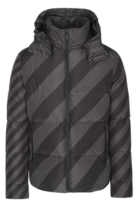 fendi reversible down jacket|fendi brown nylon jacket.